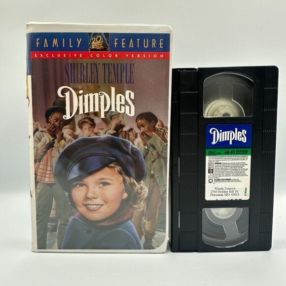 Shirley Temple Dimples VHS 1994 Family Feature Exclusive Color Version PG - Picture 3 of 3